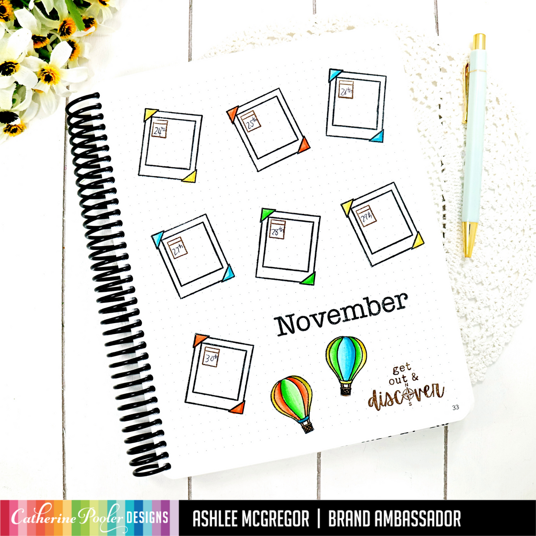 November calendar in Canvo journal