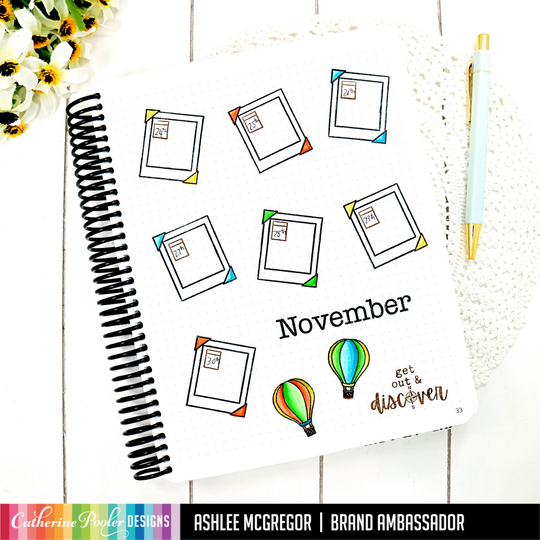 November calendar in Canvo journal