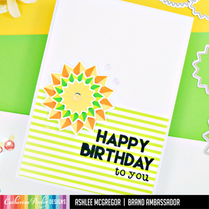 happy birthday card with party fan