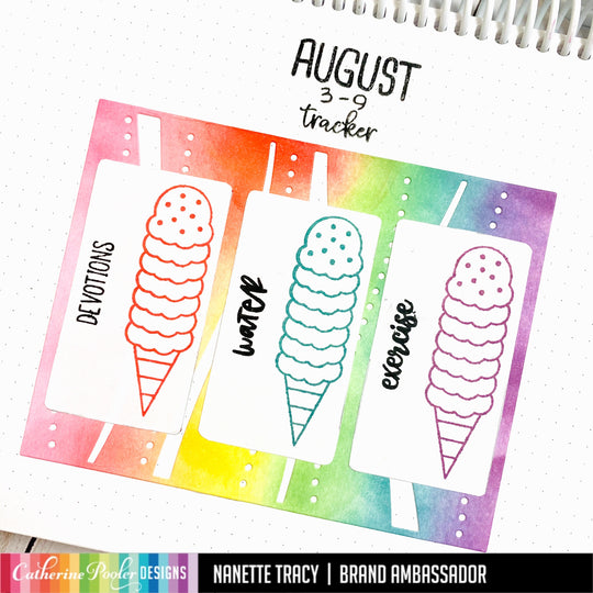 August Stamp Set habit tracker convo page