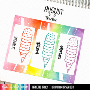 August Stamp Set habit tracker convo page