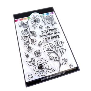 Best Things in Life Floral Stamp