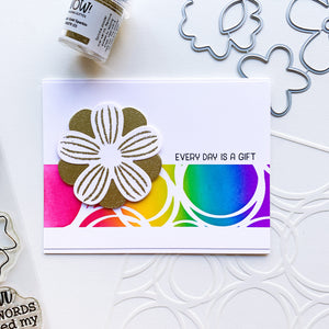 everyday is a gift card with embossed blossom