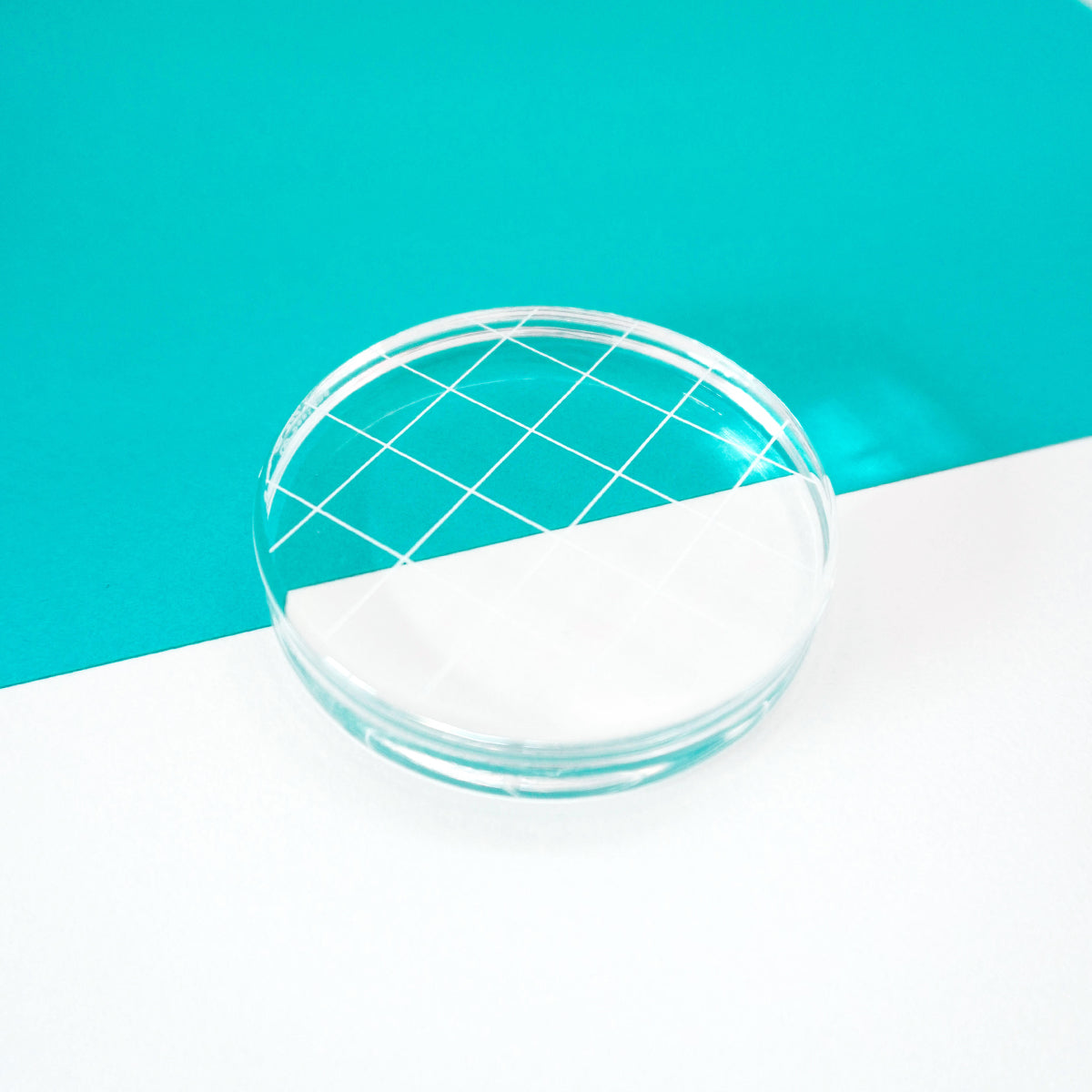 Acrylic Grid Stamping Block Round