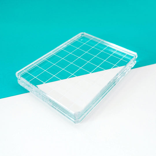 Acrylic Grid Stamping Block 3-1/4 x 4-1/4"