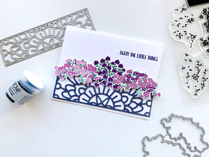 enjoy the little things card with boxes of blooms stamp