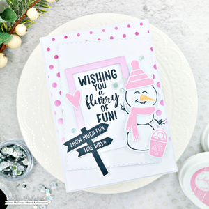 snowman card with sentiment
