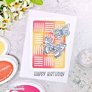 birthday card with butterflies