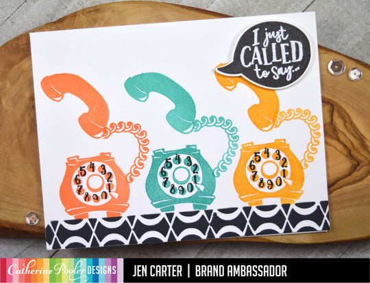 Card with telephones and sentiment