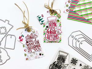Snowman and present gift tags