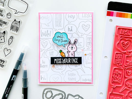 Chatterbox background with Critter Crew Bunny