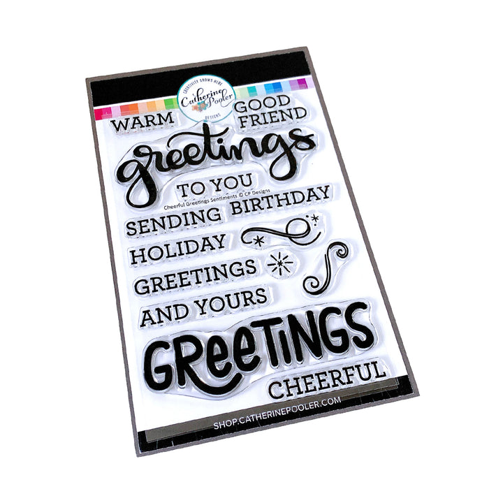 Cheerful Greetings Sentiment Stamp Set