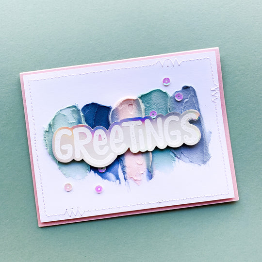 card with greetings sentiment