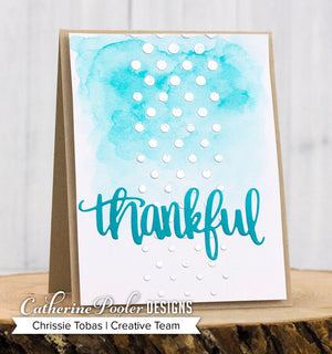 thankful card with ink blended background