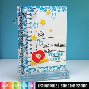spiral notebook card with composition background