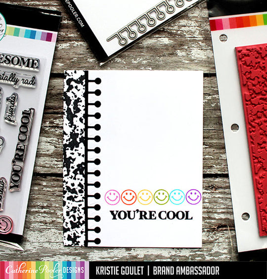 you're cool card with smiley faces