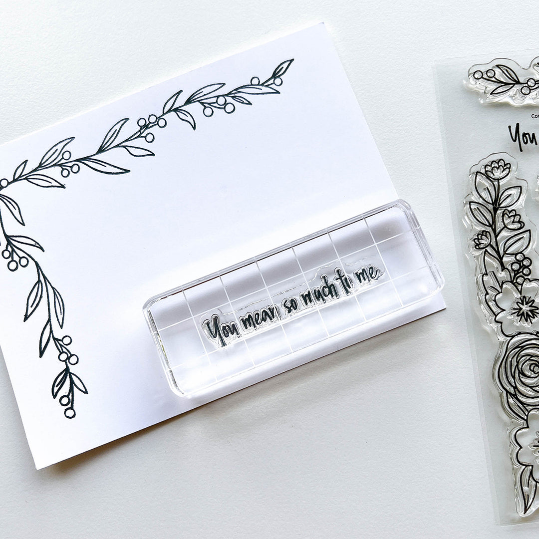 Corner Swag Floral Stamp Set