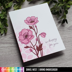 so happy for you card with flowers