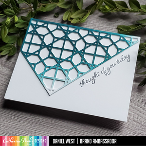 thought about you today card with trellis cover plate