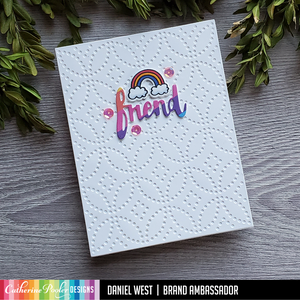 friend card with rainbow