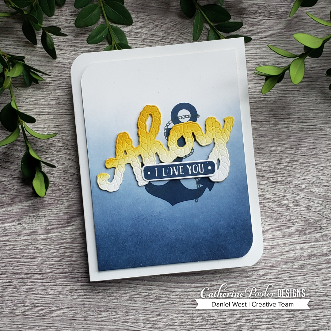 ahoy I love you card with anchor