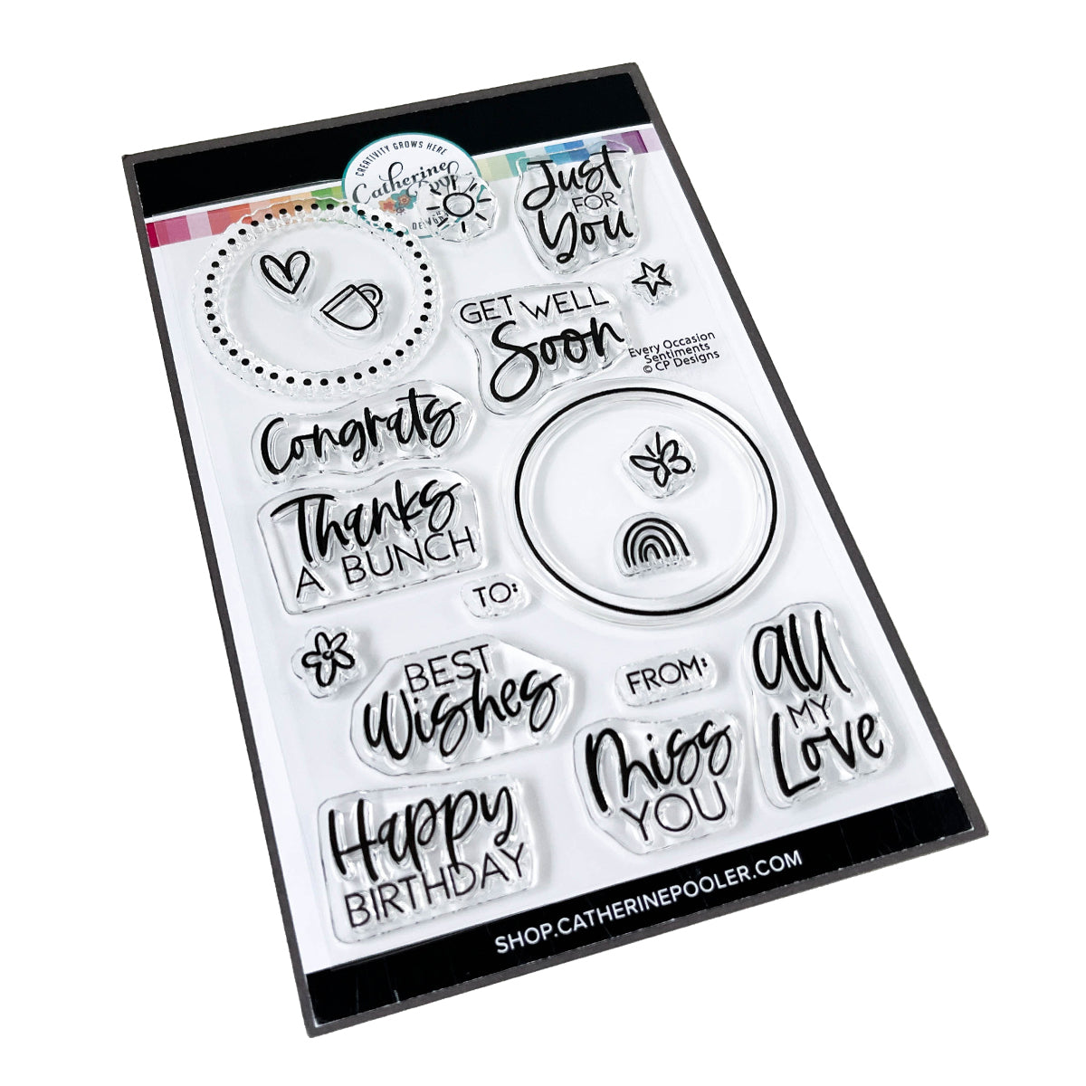 Happy Birthday Sentiments Stamp Set by Catherine Pooler Designs