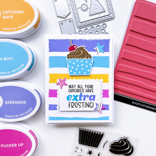 Wonky Stripe Background Stamp