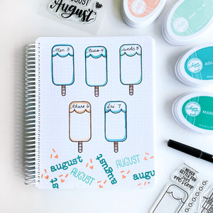 Weekly canvo spread with popsicles