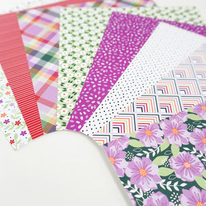 Fleur De Patterned Paper Pack laid out