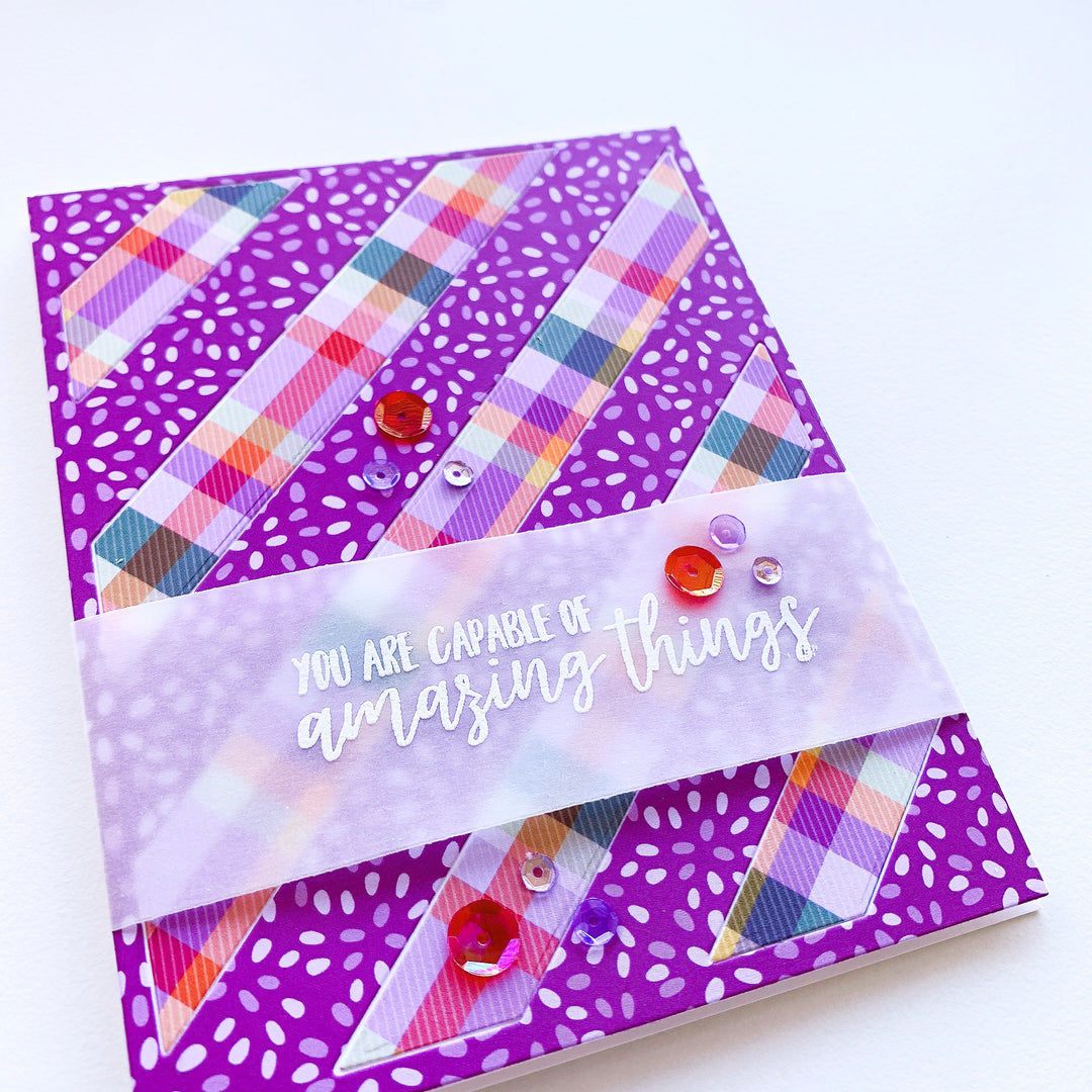 Fleur De Paper Diagonal Stripe Cut Outs
