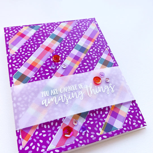 Fleur De Paper Diagonal Stripe Cut Outs