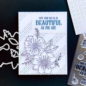 Beautiful Day Black and White Floral Card