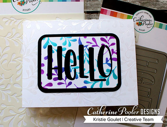 Hello card with die cut