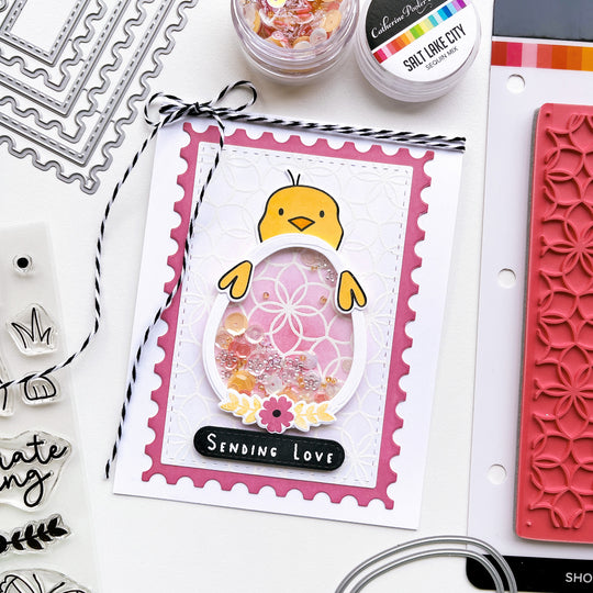 Notecard Postage Dies
