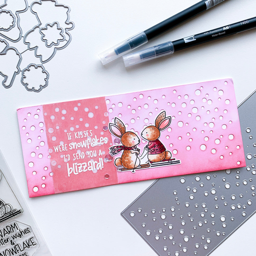 Bunny Slope and Flurries Slimline Card