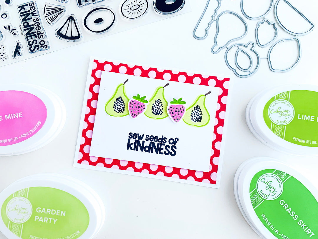 sew seeds of kindness card with fruits