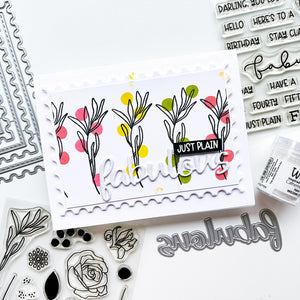 just plain fabulous card with fresh picked floral