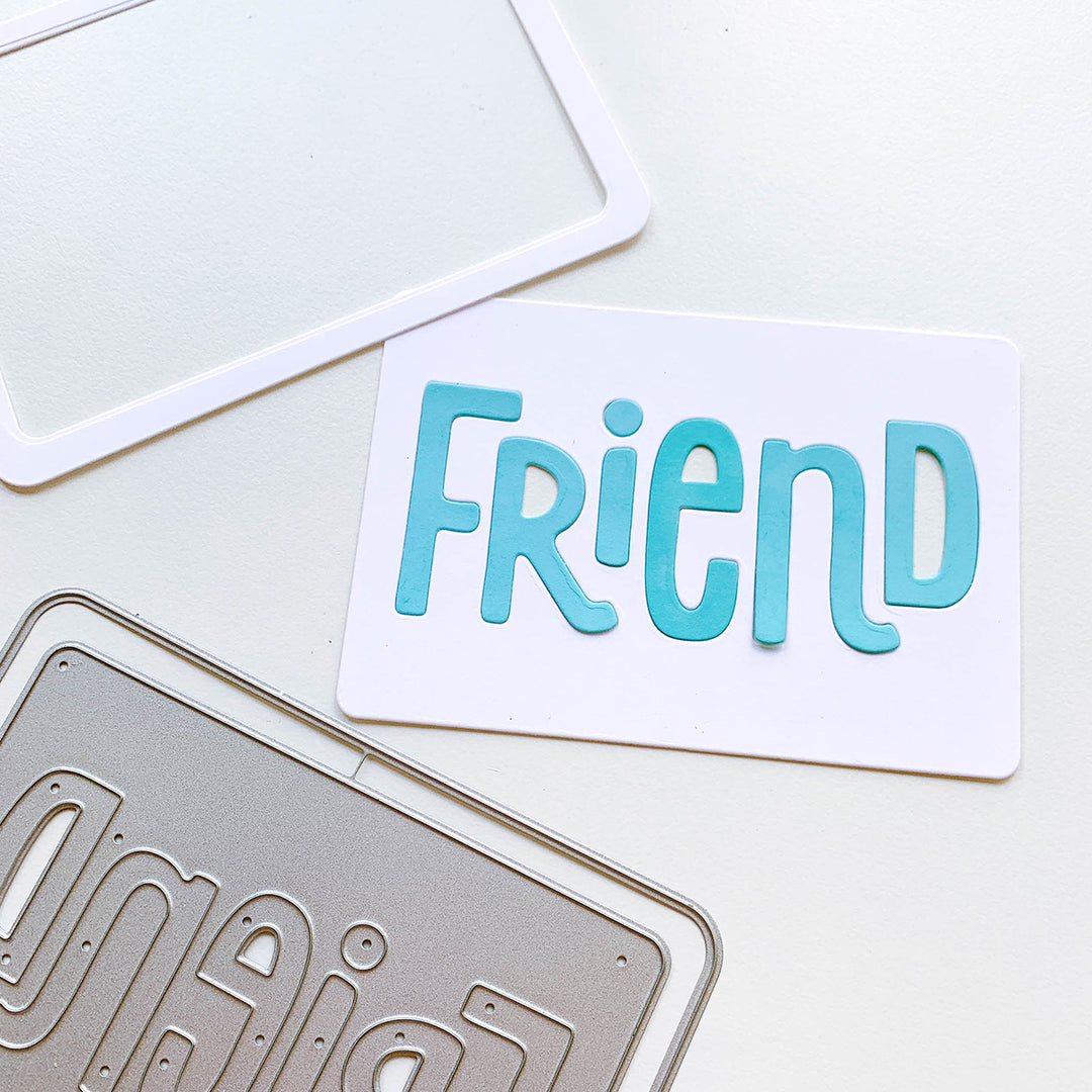 Friend Mini Cover Plate Die and friend cut out