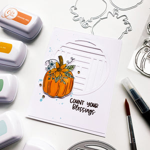 card with sentiment and pumpkin