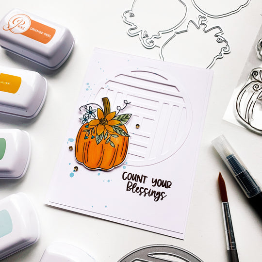 Front Porch Pumpkins with great circle die