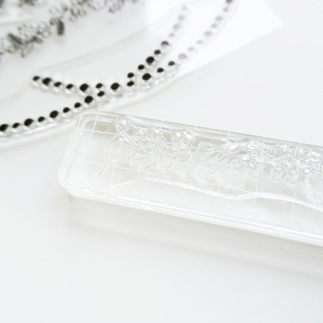 Garland Borders Stamp on block