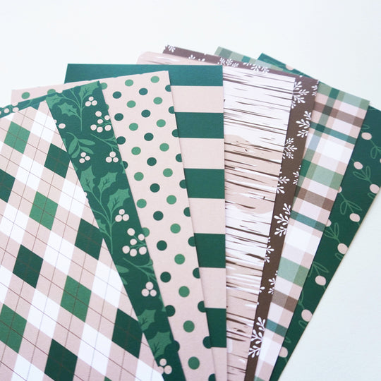 Garland and Greenery slimline Patterned Paper sample