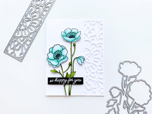 card with blue flowers and sentiment