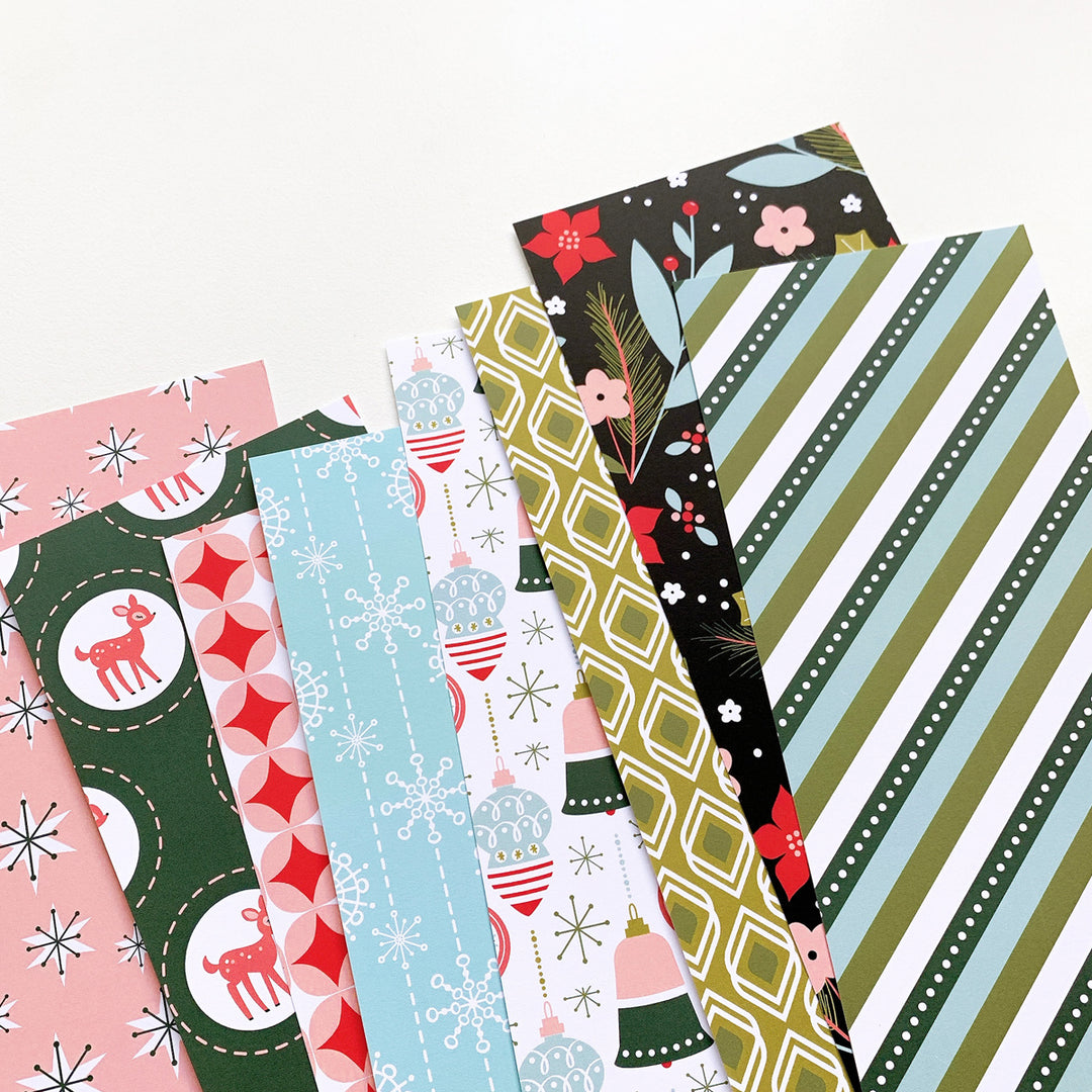Grandma's Attic Slimline Patterned Paper fanned out