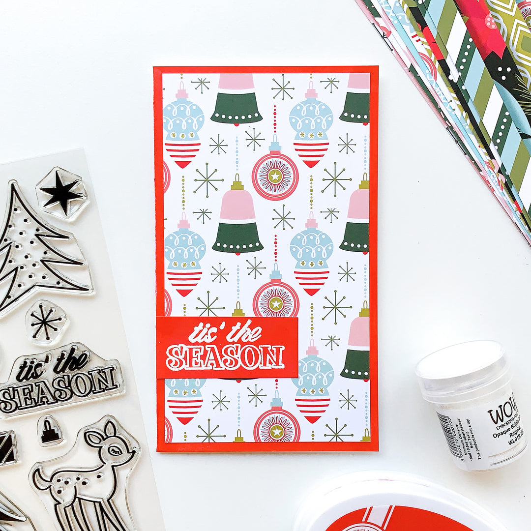 tis the season card with grandma's attic paper