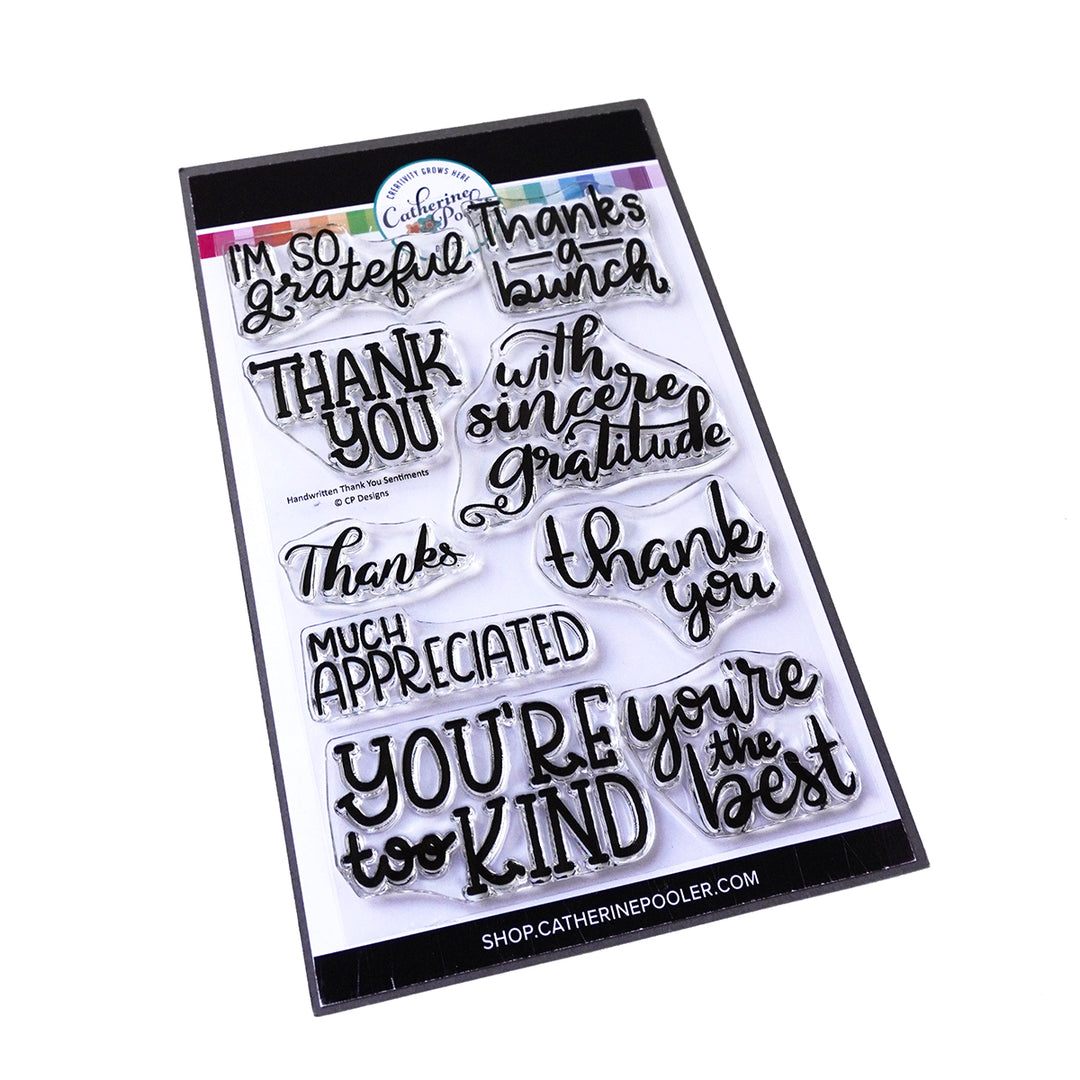 Sentiment Stamps Handwritten Thank You Sentiments Stamp Set – Catherine Pooler Designs