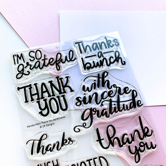 Handwritten Thank You Sentiments Stamp Set