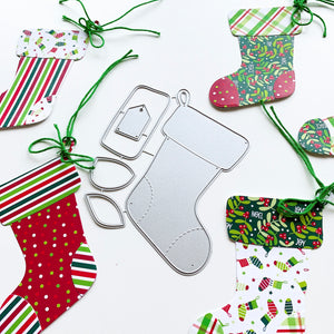 hang your stocking die and stocking tag
