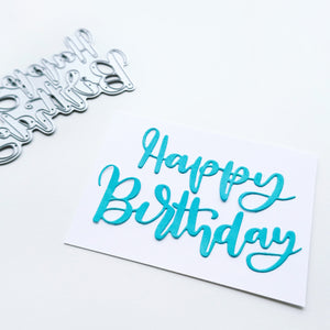 Happy Birthday Stacked Word Die cut out