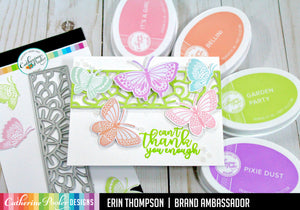 thank you card with butterflies